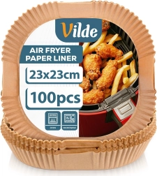 Paper square air fryer liners 23 × 23 cm, 100 pcs VILDE
