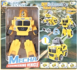 Folding Screw-Together Robot Yellow 2-in-1 – Truck with Excavator