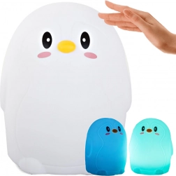 Luce notturna per bambini a forma di pinguino con retroilluminazione RGB e controllo tattile