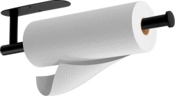 Porta rotolo di carta da parete in acciaio inox, nero