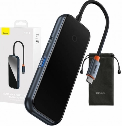Baseus Hub USB-C a 4x USB 3.0 grigio scuro
