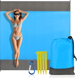 Grote waterdichte strand- en picknickdeken 210 × 200 cm met hoes