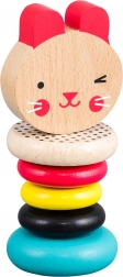 Petit Collage Wooden Rattle Bunny