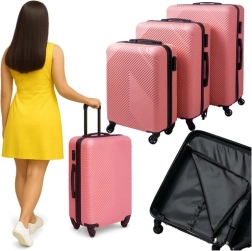Set di valigie da viaggio 3in1 rosa TRIZAND