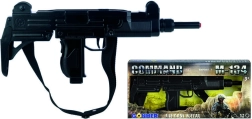 Metal police toy submachine gun for caps, 12 shots