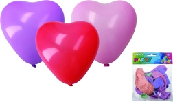 Inflatable heart-shaped balloons, set of 10, pastel colors
