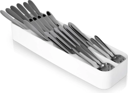 Organizer bianco per posate da cassetto 39 × 11,5 cm