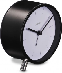 Flores Analog Dial Alarm Clock, Black