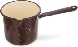 Casserole émaillée marron 12 cm, 1,2 l