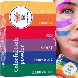 Polvere colorata Holi – set 6×100 g