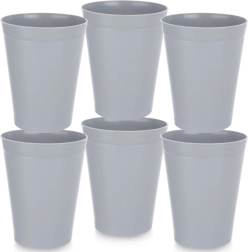 Bicchieri di plastica SANDY grigi 300 ml, 6 pezzi