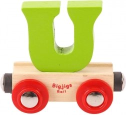 Bigjigs Rail houten wagon met de letter U