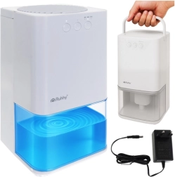 RUHHY Air Dehumidifier with LED Backlight and Timer, white