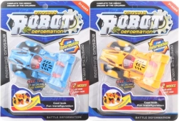 Robot folding toy: race car transforms into dinosaur