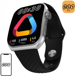 QCY Smartwatch with 1.96″ AMOLED Display – Black