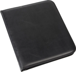 Diplomatenmap A5 mat zwart met 4-ringsmechanisme