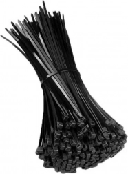 Crne vezice za kabel 3,6x300 mm, 100 kom