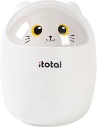 Mini desktop trash can white cat