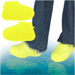 Silicone Waterproof Shoe Covers S, Yellow (size 26–34)
