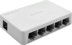 QOLTEC Gigabit Network Switch 5× RJ45, 1000 Mb/s, Plug & Play