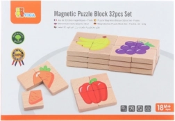 Wooden Magnetic Puzzle with Fruit
