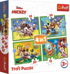 Puzzel 4-in-1 MICKEY EN VRIENDEN