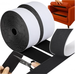 Self-adhesive Velcro Tape 5mx5cm Black Ruhhy