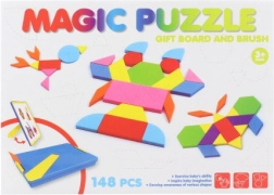 Tangram magnetici in schiuma in scatola di plastica