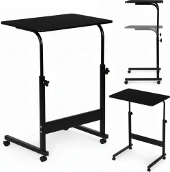Mobile conference and laptop side table for sofa, black, ModernHome
