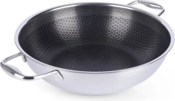 Stainless Nonstick Wok COOKCELL 28 cm