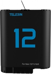 TELESIN Lithium-Ion Battery for GoPro Hero 12/11/10/9