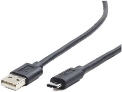 USB kabel 2.0 A (moški) na USB‑C (moški) 1,8 m, črn