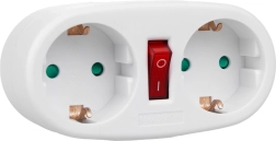 Double adaptateur de prise type F MCE338