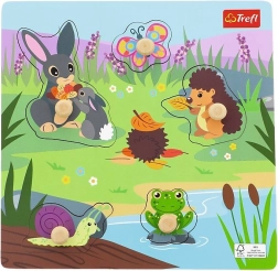 Puzzle in legno Animali del prato – 5 pezzi