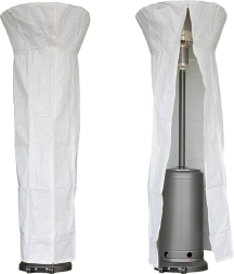 Beschermhoes van PE voor terrasverwarmers met ronde kap, wit