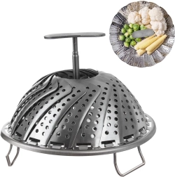 Folding Stainless Steel Steamer Basket 14–23 cm