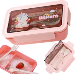 Škatla za malico s pregradami in priborom 1 l