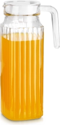Pichet en verre avec couvercle pour réfrigérateur 1 L