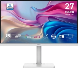 Monitor 27 palcov Moderný LED UHD Plochý 60Hz biely