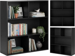 Modern freestanding shelf 3 levels black MODERNHOME