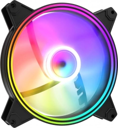 Ventola ARGB nera silenziosa da 140 mm con pale inverse