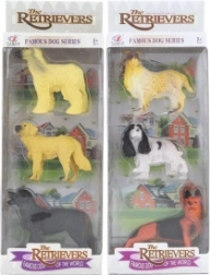 Set of Plastic Dogs, 3 Pieces