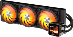 Raffreddamento a liquido CPU DarkFlash Explore DE360 360 mm con display IPS (nero)