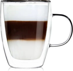 Verre isotherme à double paroi pour latte 300 ml