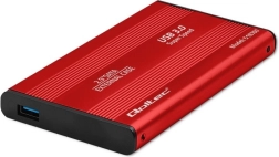 External Case for 2.5" HDD/SSD Disks SATA3, USB 3.0, Red