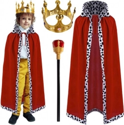 Royal costume for kids – cape, crown and scepter