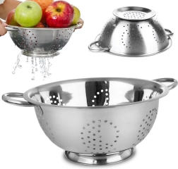 Nerjavno jekleno kuhinjsko cedilo 28 cm s podstavkom