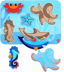 Wooden Insert Puzzle Sea World – LUCY & LEO, 6 pieces