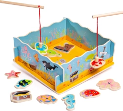 Wooden magnetic fishing game BIGJIGS TOYS