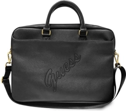 Elegant 16" Laptop Bag GUESS Saffiano Script, Black